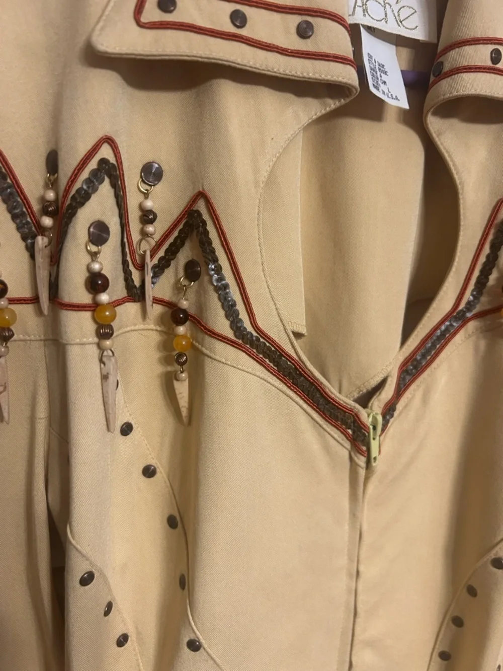 Vintage Cache Western Beaded Jacket Studded Cowgirl Rodeo USA - Picture 6 of 10